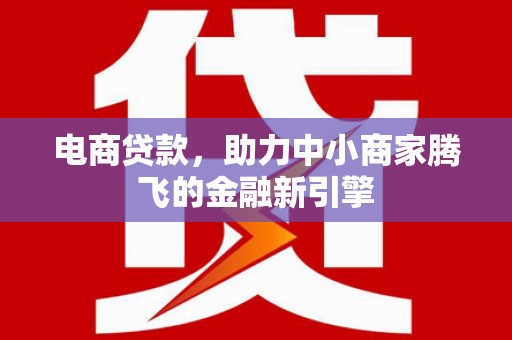 蚌埠电商贷款，助力中小商家腾飞的金融新引擎