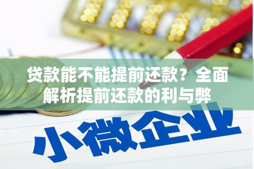 蚌埠贷款能不能提前还款？全面解析提前还款的利与弊