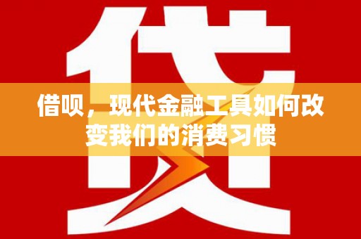 蚌埠借呗，现代金融工具如何改变我们的消费习惯