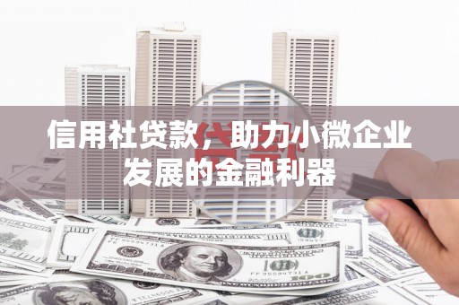 蚌埠信用社贷款，助力小微企业发展的金融利器
