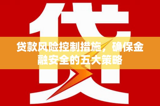 蚌埠贷款风险控制措施，确保金融安全的五大策略