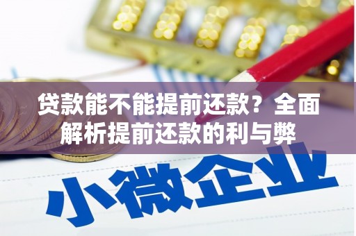 蚌埠贷款能不能提前还款？全面解析提前还款的利与弊