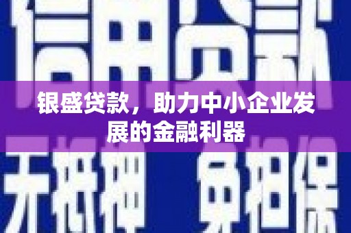蚌埠银盛贷款，助力中小企业发展的金融利器