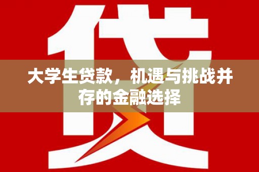 蚌埠大学生贷款，机遇与挑战并存的金融选择