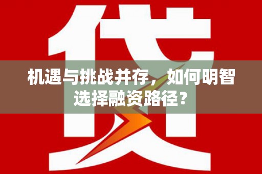 蚌埠机遇与挑战并存，如何明智选择融资路径？